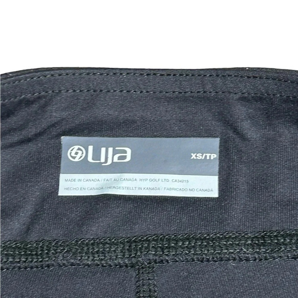 LIJA  🇨🇦 NWT women capri, leggings Sz XS Capri black ,turquoise. Logo,workouts - Picture 5 of 9